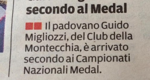 Il nostro Guido è secondo ai Campionati Medal