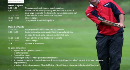 Golf Clinic con Edoardo Molinari 18 e 19 agosto