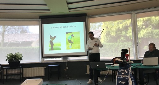 Presentando “Teaching with Trackman” al workshop ℅ Golf Monticello