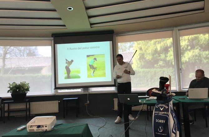 Presentando “Teaching with Trackman” al workshop ℅ Golf Monticello